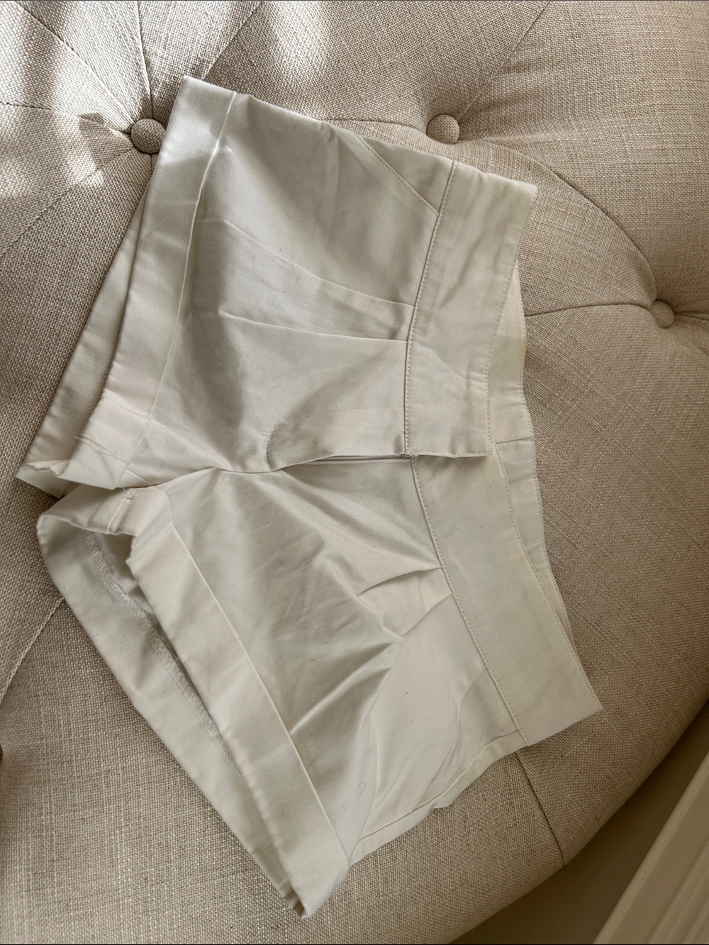 Spring Street Cream High-Rise Shorts
